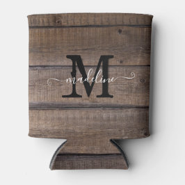 Aangepast script voor Rustige patroonmonogram Blikjeskoeler