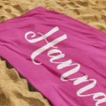 Aangepast script voor Trendy Script Aangepaste naa Strandlaken<br><div class="desc">Pas dit leuke,  trendy script kalligrafie strand handdoek met jouw naam aan! Dit is de lavender deep blush versie.</div>
