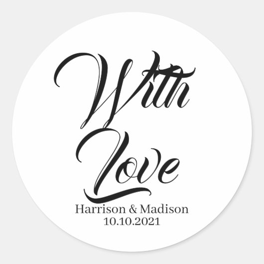 Aangepast script Weddenschap-gunketstickers Ronde Sticker (Voorkant)