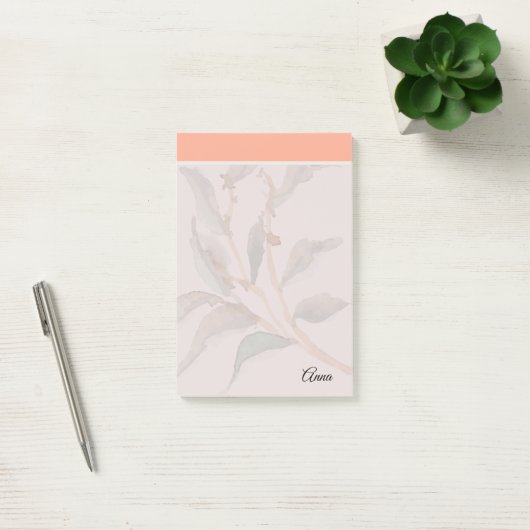 Aangepast script Zoete roze rand Modern Girly Post-it® Notes (Kantoor)