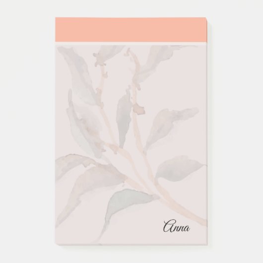 Aangepast script Zoete roze rand Modern Girly Post-it® Notes (Voorkant)