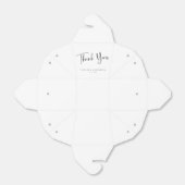 Aangepast script zwart-wit bruiloft Bedankt Bedankdoosjes (Uitgevouwen)