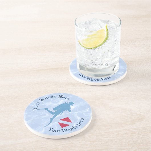 Aangepast scuba-duiker naar beneden Onderzetter (Zijkant)