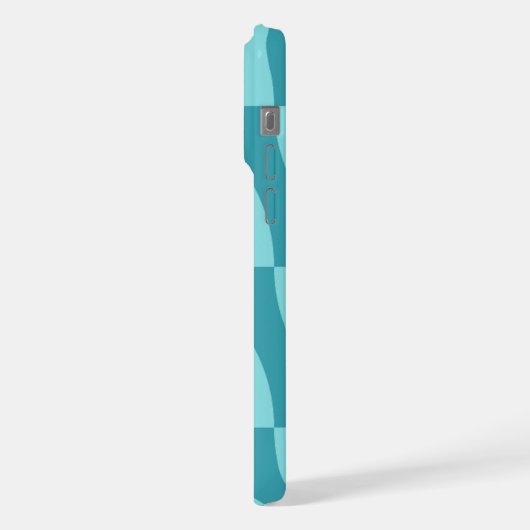 Aangepast seafoam Green Mauve Taupe Retro Mod Patr iPhone Hoesje (Linkerkant)