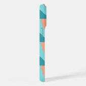 Aangepast seafoam Green Mauve Taupe Retro Mod Patr iPhone Hoesje (Rechterkant)