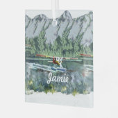 Aangepast Seaplane Glas Ornament (Voorkant links)