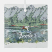 Aangepast Seaplane Glas Ornament (Voorkant)