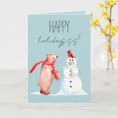 Aangepast seizoensgebonden Beer, rode kardinaal en Kaart (Gele Bloem)