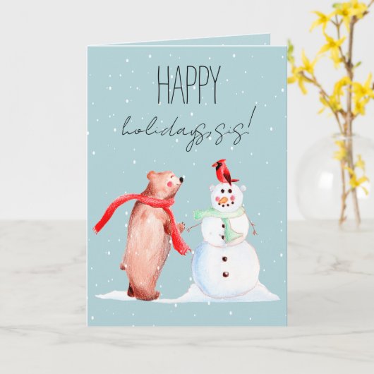 Aangepast seizoensgebonden Beer, rode kardinaal en Kaart (Gele Bloem)