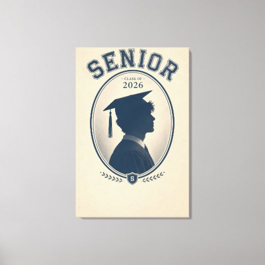 Aangepast Senior 2026 Afstudeercadeau Canvas Afdruk (Voorkant)