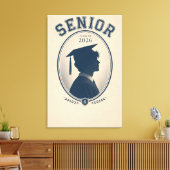 Aangepast Senior 2026 Afstudeercadeau Canvas Afdruk (Insitu (Woonkamer))