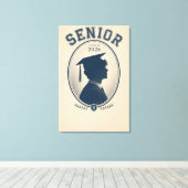 Aangepast Senior 2026 Afstudeercadeau Canvas Afdruk (Insitu (Houten vloer))