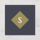 Aangepast Senior Monogram vierkant visitekaartje (Voorkant)