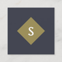 Aangepast Senior Monogram vierkant visitekaartje