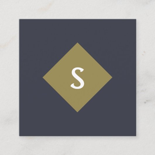 Aangepast Senior Monogram vierkant visitekaartje (Voorkant)