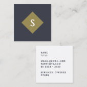 Aangepast Senior Monogram vierkant visitekaartje (Voorkant / Achterkant)