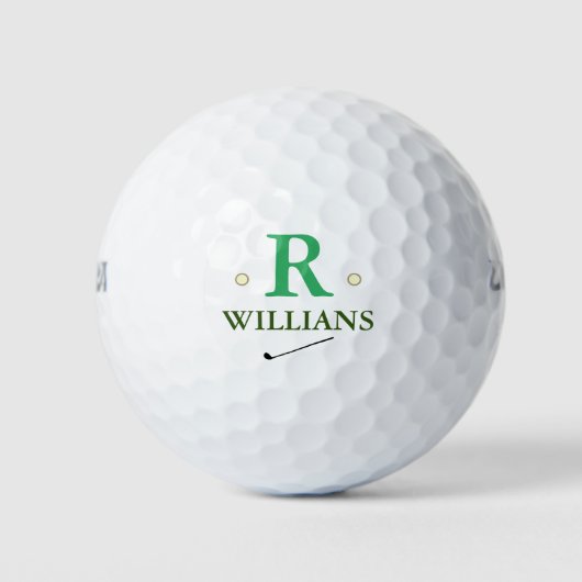 Aangepast serif initiaal R Monogram Golfballen (Voorkant)