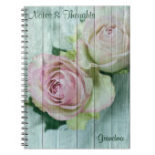 Aangepast, Shabby Chic Pink Roses, Notitieboek Jou (Voorkant)