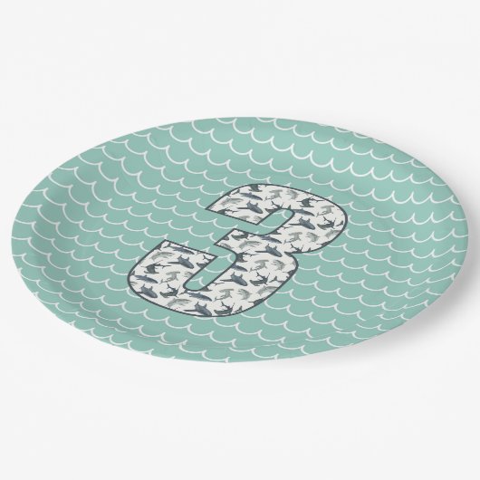 Aangepast Shark Birthday Bord | 3e verjaardag | oc (Gekanteld)