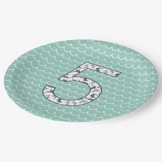 Aangepast Shark Birthday Bord | 5e verjaardag | oc (Gekanteld)