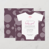 Aangepast shirt baby shower kaart (Voorkant / Achterkant)