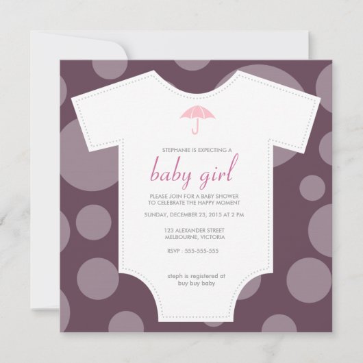 Aangepast shirt baby shower kaart (Voorkant)