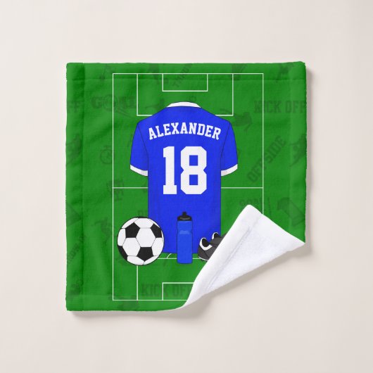 Aangepast shirt voetbal bad handdoek (Wasdoekje)