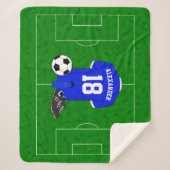 Aangepast shirt voetbal sherpa deken (Voorkant)