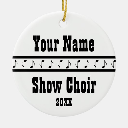 Aangepast Show Choir Music Ornament Keepomwille (Voorkant)