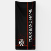 Aangepast Show met balkschaar Muziek Vinylbanner Spandoek (Verticaal)