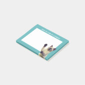 Aangepast Siamese Kitten Blauwgroen Blue Post-it® Notes (Schuin)