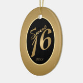 Aangepast sieraden - 16 Gold Keramisch Ornament (Links)