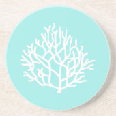 Aangepast Sierkussen voor Coral Reef strand Zandsteen Onderzetter (Voorkant)