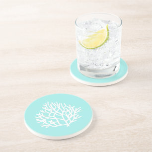 Aangepast Sierkussen voor Coral Reef strand Zandsteen Onderzetter