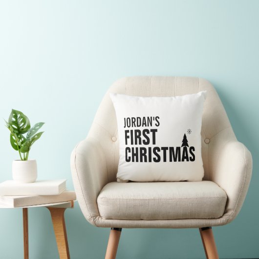 Aangepast Sierkussen voor eerste kerstmis voor bab (Stoel)