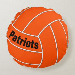 Aangepast Sierkussen voor kleur- en tekstvolleybal Rond Kussen