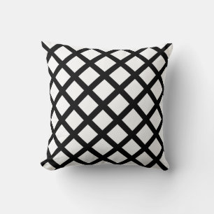 Aangepast Sierkussen voor Stripe Black White