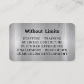 Aangepast - Silver en Black Business Design Visitekaartje (Achterkant)