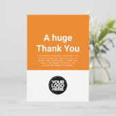 Aangepast Sinaasappel Bedankt voor de Kaart voor w (Staand voorkant)
