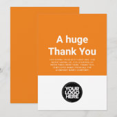 Aangepast Sinaasappel Bedankt voor de Kaart voor w (Voorkant / Achterkant)