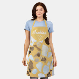 Aangepast Sinaasappel bruin terrazzo patroon Schort