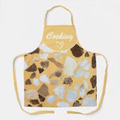 Aangepast Sinaasappel bruin terrazzo patroon Schort (Voorkant)