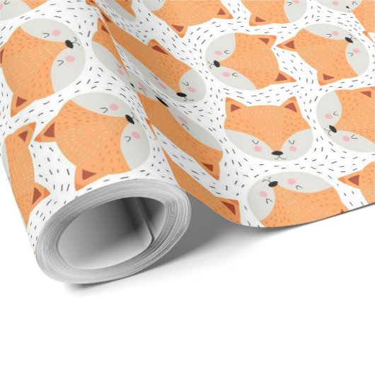 Aangepast Sinaasappel Cat Design Wrapping Paper |  Cadeaupapier (Rol Hoek)