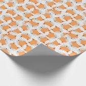 Aangepast Sinaasappel Cat Design Wrapping Paper |  Cadeaupapier (Hoek)