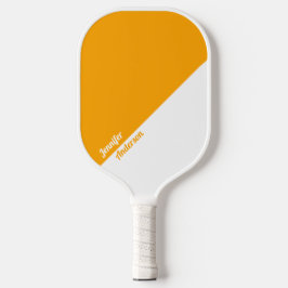 Aangepast Sinaasappel en wit Pickleball Paddle