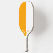 Aangepast Sinaasappel en wit Pickleball Paddle (Links)