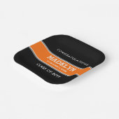Aangepast Sinaasappel en zwart Afstuderen Bord (Gebogen)