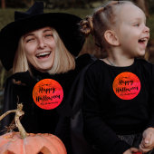 Aangepast Sinaasappel en zwart Volle Maan Happy Ha Hoodie