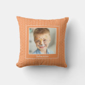 Aangepast Sinaasappel Foto Lijst Kussen (Voorkant)