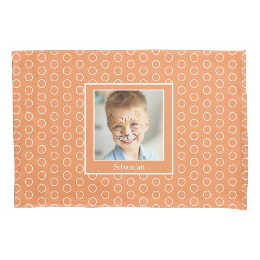 Aangepast Sinaasappel Foto Lijst Kussensloop (Voorkant)